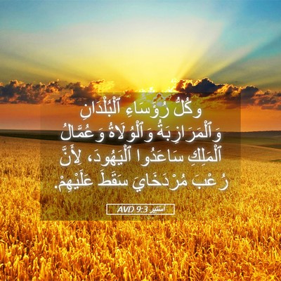 Picture 05 - أَسْتِير 9:3 AVD - وكُلُّ رُؤَسَاءِ - Bible Verse Picture