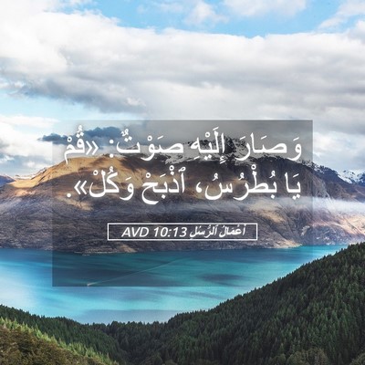 Picture 05 - أَعْمَالُ ٱلرُّسُلِ 10:13 AVD - وَصَارَ إِلَيْهِ صَوْتٌ: - Bible Verse Picture