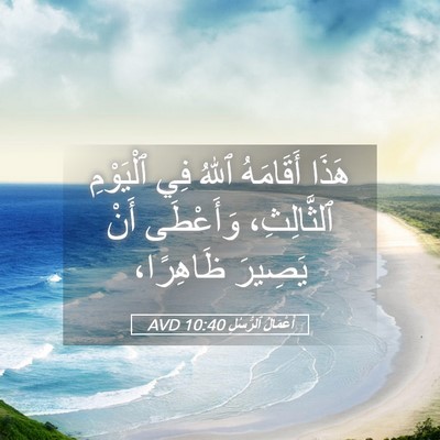 Picture 05 - أَعْمَالُ ٱلرُّسُلِ 10:40 AVD - هَذَا أَقَامَهُ ٱللهُ فِي - Bible Verse Picture