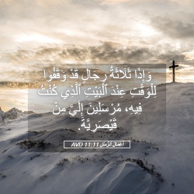 Picture 05 - أَعْمَالُ ٱلرُّسُلِ 11:11 AVD - وَإِذَا ثَلَاثَةُ رِجَالٍ - Bible Verse Picture