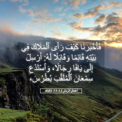 Picture 05 - أَعْمَالُ ٱلرُّسُلِ 11:13 AVD - فَأَخْبَرَنَا كَيْفَ - Bible Verse Picture