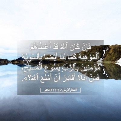 Picture 05 - أَعْمَالُ ٱلرُّسُلِ 11:17 AVD - فَإِنْ كَانَ ٱللهُ قَدْ - Bible Verse Picture