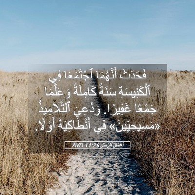 Picture 05 - أَعْمَالُ ٱلرُّسُلِ 11:26 AVD - فَحَدَثَ أَنَّهُمَا - Bible Verse Picture