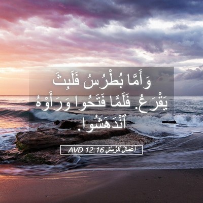 Picture 05 - أَعْمَالُ ٱلرُّسُلِ 12:16 AVD - وَأَمَّا بُطْرُسُ - Bible Verse Picture