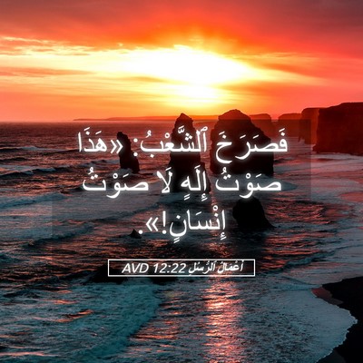 Picture 05 - أَعْمَالُ ٱلرُّسُلِ 12:22 AVD - فَصَرَخَ ٱلشَّعْبُ: «هَذَا - Bible Verse Picture