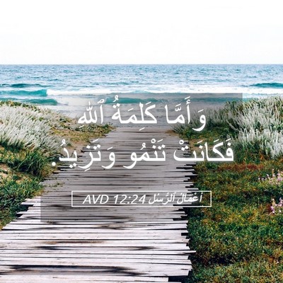 Picture 05 - أَعْمَالُ ٱلرُّسُلِ 12:24 AVD - وَأَمَّا كَلِمَةُ ٱللهِ - Bible Verse Picture