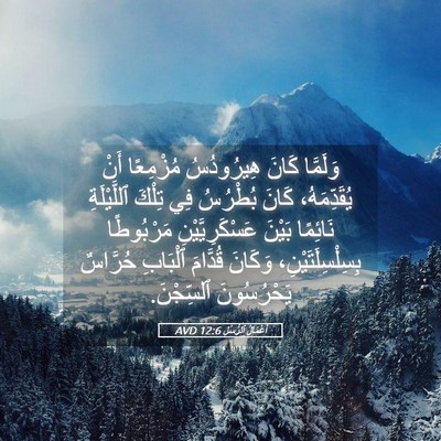 Picture 05 - أَعْمَالُ ٱلرُّسُلِ 12:6 AVD - وَلَمَّا كَانَ هِيرُودُسُ - Bible Verse Picture