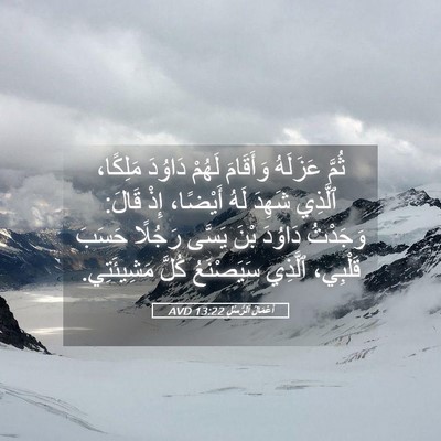 Picture 05 - أَعْمَالُ ٱلرُّسُلِ 13:22 AVD - ثُمَّ عَزَلَهُ وَأَقَامَ - Bible Verse Picture