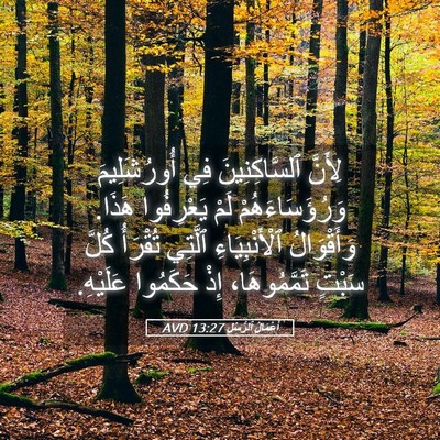 Picture 05 - أَعْمَالُ ٱلرُّسُلِ 13:27 AVD - لِأَنَّ ٱلسَّاكِنِينَ فِي - Bible Verse Picture