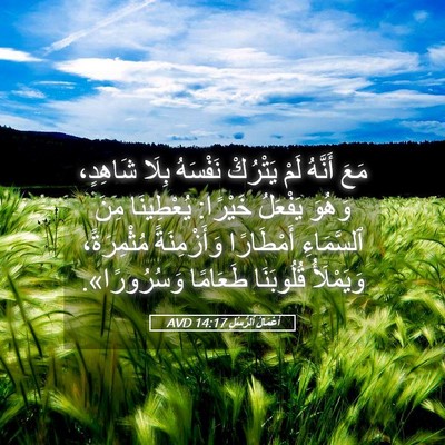 Picture 05 - أَعْمَالُ ٱلرُّسُلِ 14:17 AVD - مَعَ أَنَّهُ لَمْ يَتْرُكْ - Bible Verse Picture