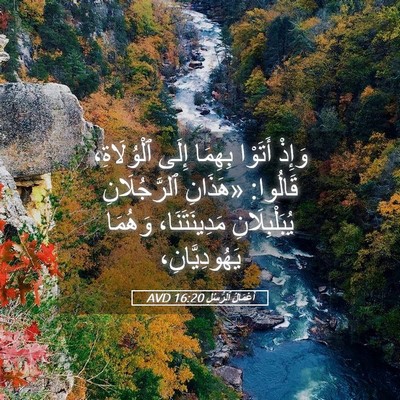 Picture 05 - أَعْمَالُ ٱلرُّسُلِ 16:20 AVD - وَإِذْ أَتَوْا بِهِمَا - Bible Verse Picture