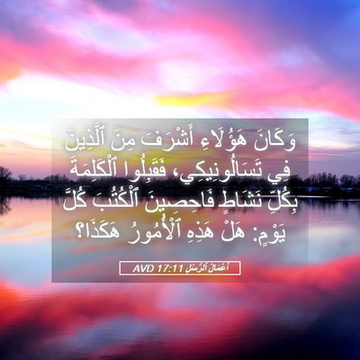 Picture 05 - أَعْمَالُ ٱلرُّسُلِ 17:11 AVD - وَكَانَ هَؤُلَاءِ - Bible Verse Picture