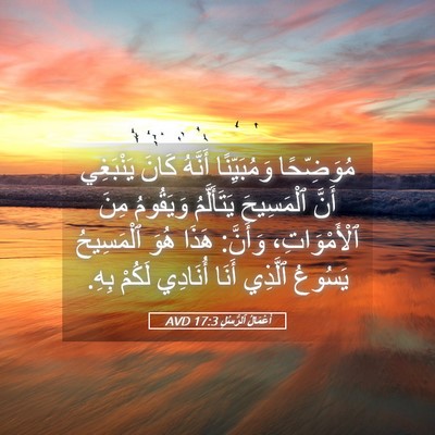 Picture 05 - أَعْمَالُ ٱلرُّسُلِ 17:3 AVD - مُوَضِّحًا وَمُبَيِّنًا - Bible Verse Picture