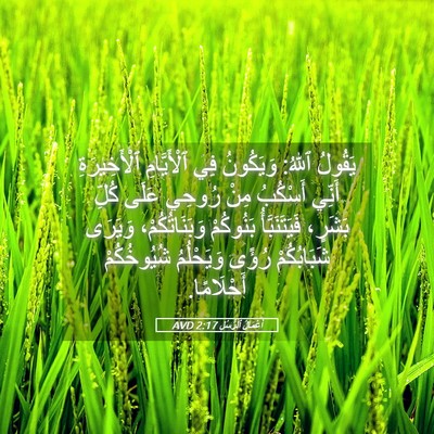 Picture 05 - أَعْمَالُ ٱلرُّسُلِ 2:17 AVD - يَقُولُ ٱللهُ: وَيَكُونُ - Bible Verse Picture