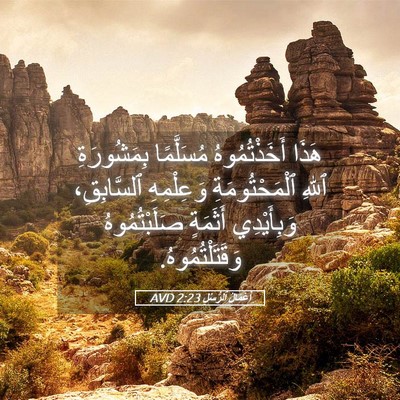 Picture 05 - أَعْمَالُ ٱلرُّسُلِ 2:23 AVD - هَذَا أَخَذْتُمُوهُ - Bible Verse Picture
