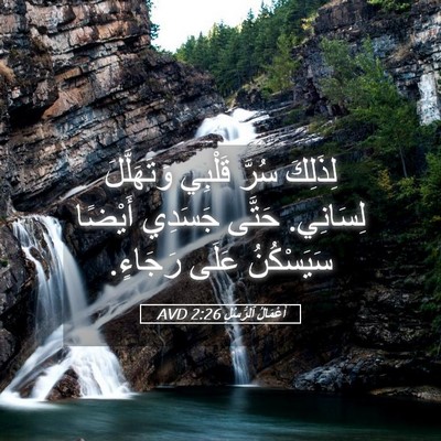 Picture 05 - أَعْمَالُ ٱلرُّسُلِ 2:26 AVD - لِذَلِكَ سُرَّ قَلْبِي - Bible Verse Picture