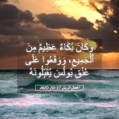 Picture 05 - أَعْمَالُ ٱلرُّسُلِ 20:37 AVD - وَكَانَ بُكَاءٌ عَظِيمٌ - Bible Verse Picture