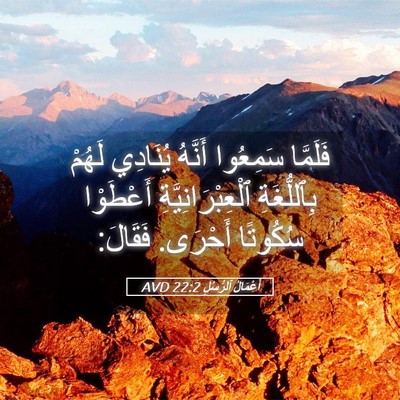 Picture 05 - أَعْمَالُ ٱلرُّسُلِ 22:2 AVD - فَلَمَّا سَمِعُوا أَنَّهُ - Bible Verse Picture