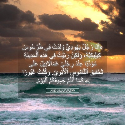 Picture 05 - أَعْمَالُ ٱلرُّسُلِ 22:3 AVD - «أَنَا رَجُلٌ يَهُودِيٌّ - Bible Verse Picture