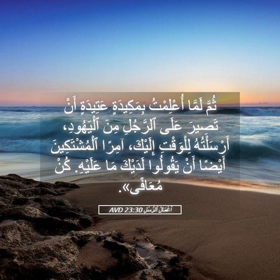 Picture 05 - أَعْمَالُ ٱلرُّسُلِ 23:30 AVD - ثُمَّ لَمَّا أُعْلِمْتُ - Bible Verse Picture