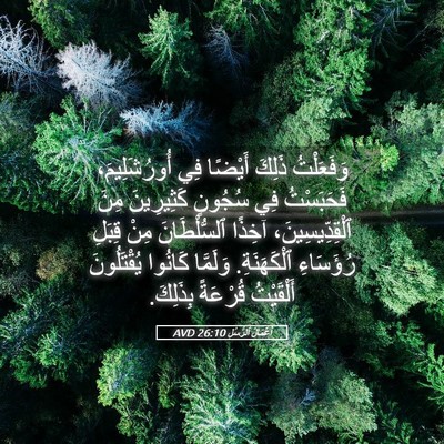 Picture 05 - أَعْمَالُ ٱلرُّسُلِ 26:10 AVD - وَفَعَلْتُ ذَلِكَ أَيْضًا - Bible Verse Picture