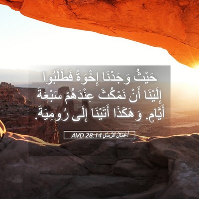 Picture 05 - أَعْمَالُ ٱلرُّسُلِ 28:14 AVD - حَيْثُ وَجَدْنَا إِخْوَةً - Bible Verse Picture