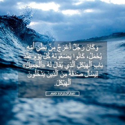 Picture 05 - أَعْمَالُ ٱلرُّسُلِ 3:2 AVD - وَكَانَ رَجُلٌ أَعْرَجُ - Bible Verse Picture