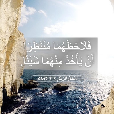 Picture 05 - أَعْمَالُ ٱلرُّسُلِ 3:5 AVD - فَلَاحَظَهُمَا - Bible Verse Picture