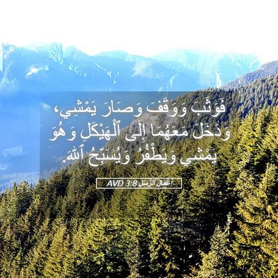Picture 05 - أَعْمَالُ ٱلرُّسُلِ 3:8 AVD - فَوَثَبَ وَوَقَفَ وَصَارَ - Bible Verse Picture