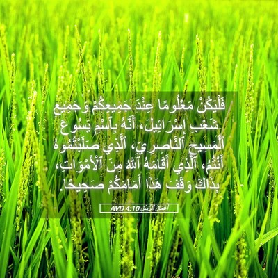 Picture 05 - أَعْمَالُ ٱلرُّسُلِ 4:10 AVD - فَلْيَكُنْ مَعْلُومًا - Bible Verse Picture