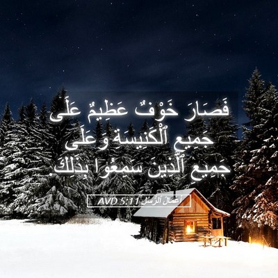 Picture 05 - أَعْمَالُ ٱلرُّسُلِ 5:11 AVD - فَصَارَ خَوْفٌ عَظِيمٌ - Bible Verse Picture
