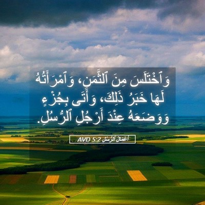 Picture 05 - أَعْمَالُ ٱلرُّسُلِ 5:2 AVD - وَٱخْتَلَسَ مِنَ - Bible Verse Picture