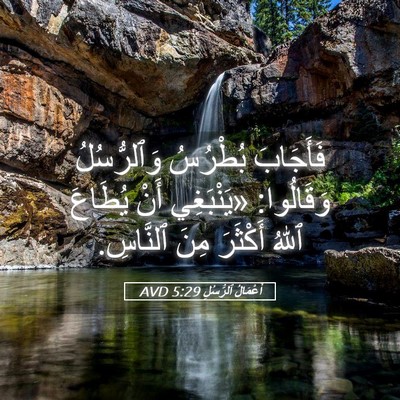 Picture 05 - أَعْمَالُ ٱلرُّسُلِ 5:29 AVD - فَأَجَابَ بُطْرُسُ - Bible Verse Picture