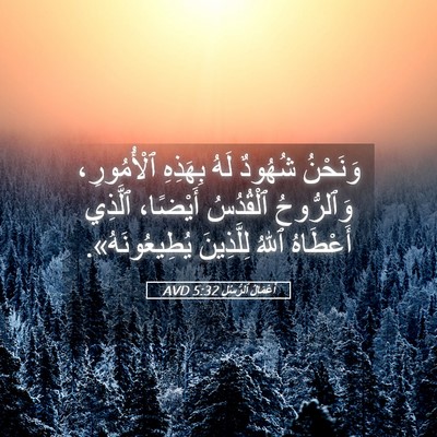 Picture 05 - أَعْمَالُ ٱلرُّسُلِ 5:32 AVD - وَنَحْنُ شُهُودٌ لَهُ - Bible Verse Picture