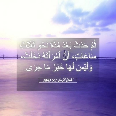 Picture 05 - أَعْمَالُ ٱلرُّسُلِ 5:7 AVD - ثُمَّ حَدَثَ بَعْدَ - Bible Verse Picture