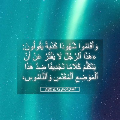 Picture 05 - أَعْمَالُ ٱلرُّسُلِ 6:13 AVD - وَأَقَامُوا شُهُودًا - Bible Verse Picture