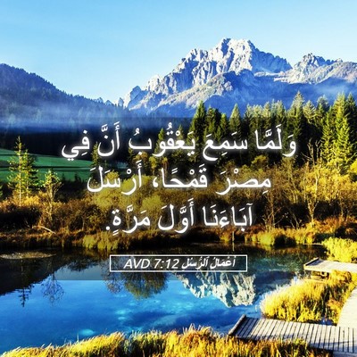 Picture 05 - أَعْمَالُ ٱلرُّسُلِ 7:12 AVD - وَلَمَّا سَمِعَ يَعْقُوبُ - Bible Verse Picture