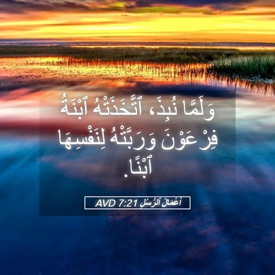 Picture 05 - أَعْمَالُ ٱلرُّسُلِ 7:21 AVD - وَلَمَّا نُبِذَ، - Bible Verse Picture