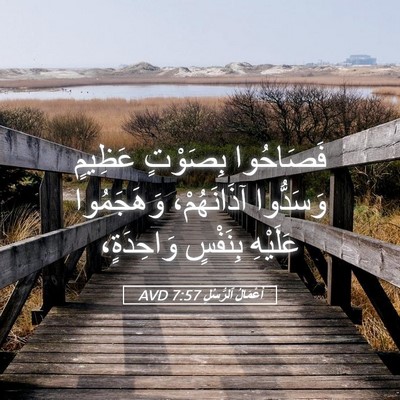 Picture 05 - أَعْمَالُ ٱلرُّسُلِ 7:57 AVD - فَصَاحُوا بِصَوْتٍ - Bible Verse Picture