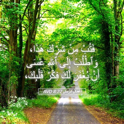 Picture 05 - أَعْمَالُ ٱلرُّسُلِ 8:22 AVD - فَتُبْ مِنْ شَرِّكَ هَذَا، - Bible Verse Picture
