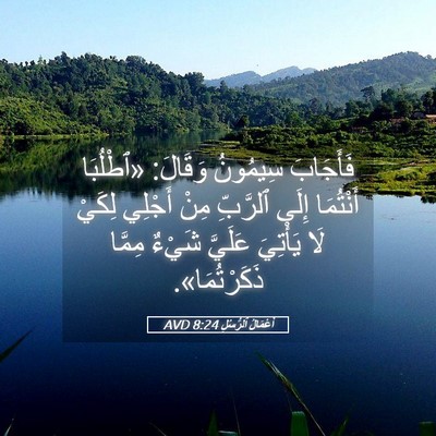 Picture 05 - أَعْمَالُ ٱلرُّسُلِ 8:24 AVD - فَأَجَابَ سِيمُونُ - Bible Verse Picture