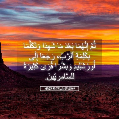 Picture 05 - أَعْمَالُ ٱلرُّسُلِ 8:25 AVD - ثُمَّ إِنَّهُمَا بَعْدَ - Bible Verse Picture