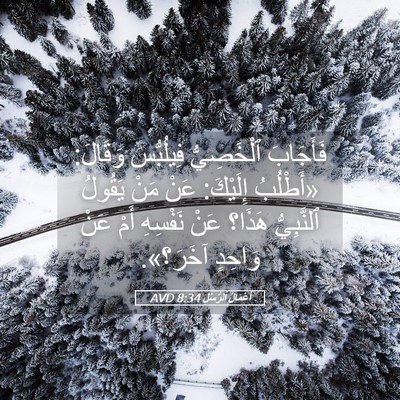 Picture 05 - أَعْمَالُ ٱلرُّسُلِ 8:34 AVD - فَأَجَابَ ٱلْخَصِيُّ - Bible Verse Picture