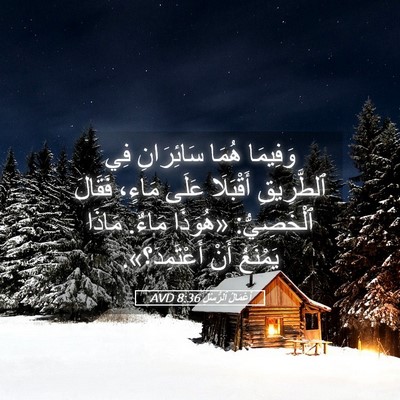 Picture 05 - أَعْمَالُ ٱلرُّسُلِ 8:36 AVD - وَفِيمَا هُمَا سَائِرَانِ - Bible Verse Picture