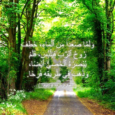 Picture 05 - أَعْمَالُ ٱلرُّسُلِ 8:39 AVD - وَلَمَّا صَعِدَا مِنَ - Bible Verse Picture