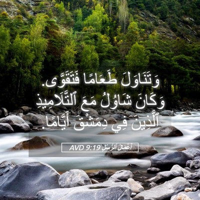 Picture 05 - أَعْمَالُ ٱلرُّسُلِ 9:19 AVD - وَتَنَاوَلَ طَعَامًا - Bible Verse Picture
