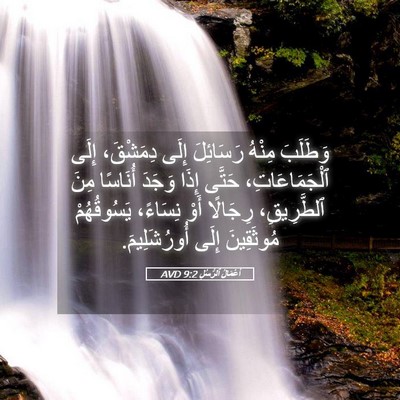 Picture 05 - أَعْمَالُ ٱلرُّسُلِ 9:2 AVD - وَطَلَبَ مِنْهُ رَسَائِلَ - Bible Verse Picture