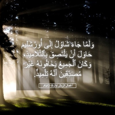 Picture 05 - أَعْمَالُ ٱلرُّسُلِ 9:26 AVD - وَلَمَّا جَاءَ شَاوُلُ - Bible Verse Picture
