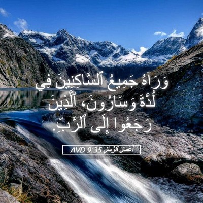 Picture 05 - أَعْمَالُ ٱلرُّسُلِ 9:35 AVD - وَرَآهُ جَمِيعُ - Bible Verse Picture