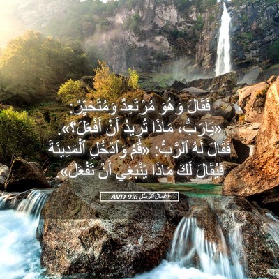 Picture 05 - أَعْمَالُ ٱلرُّسُلِ 9:6 AVD - فَقَالَ وَهُوَ مُرْتَعِدٌ - Bible Verse Picture